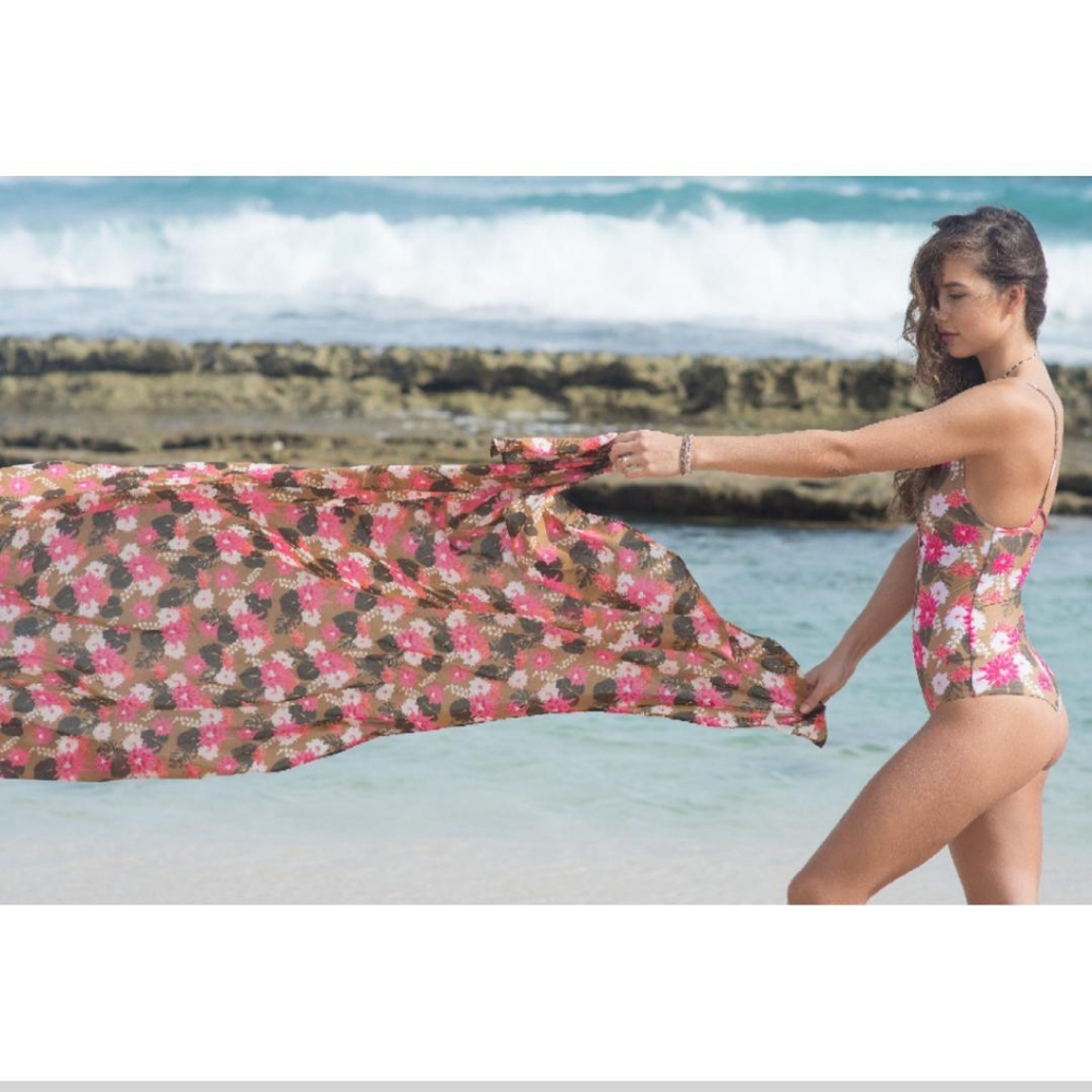 New acacia lei day kuau pareo sarong coverup OS